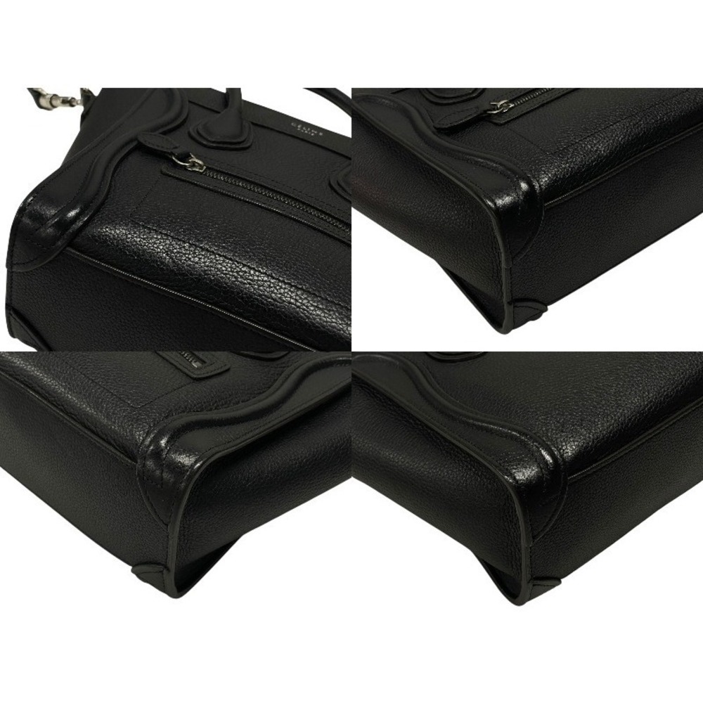 Celine Luggage Shopper handbag shoulder bag black leather - Picture 7 of 9